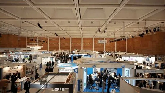 Exhibition hall during a congress at Palacongressi di Rimini